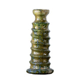 Tamegroute Ribbed Green Candle Stand by Studio Vastu
