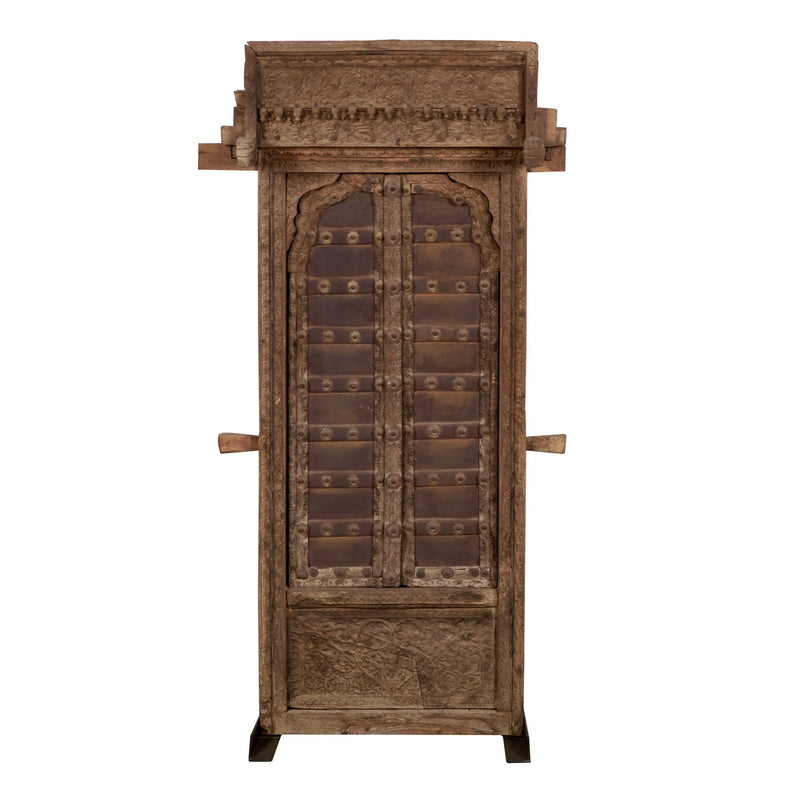 Teak and Iron Studded Haveli Window Frame by Studio Vastu