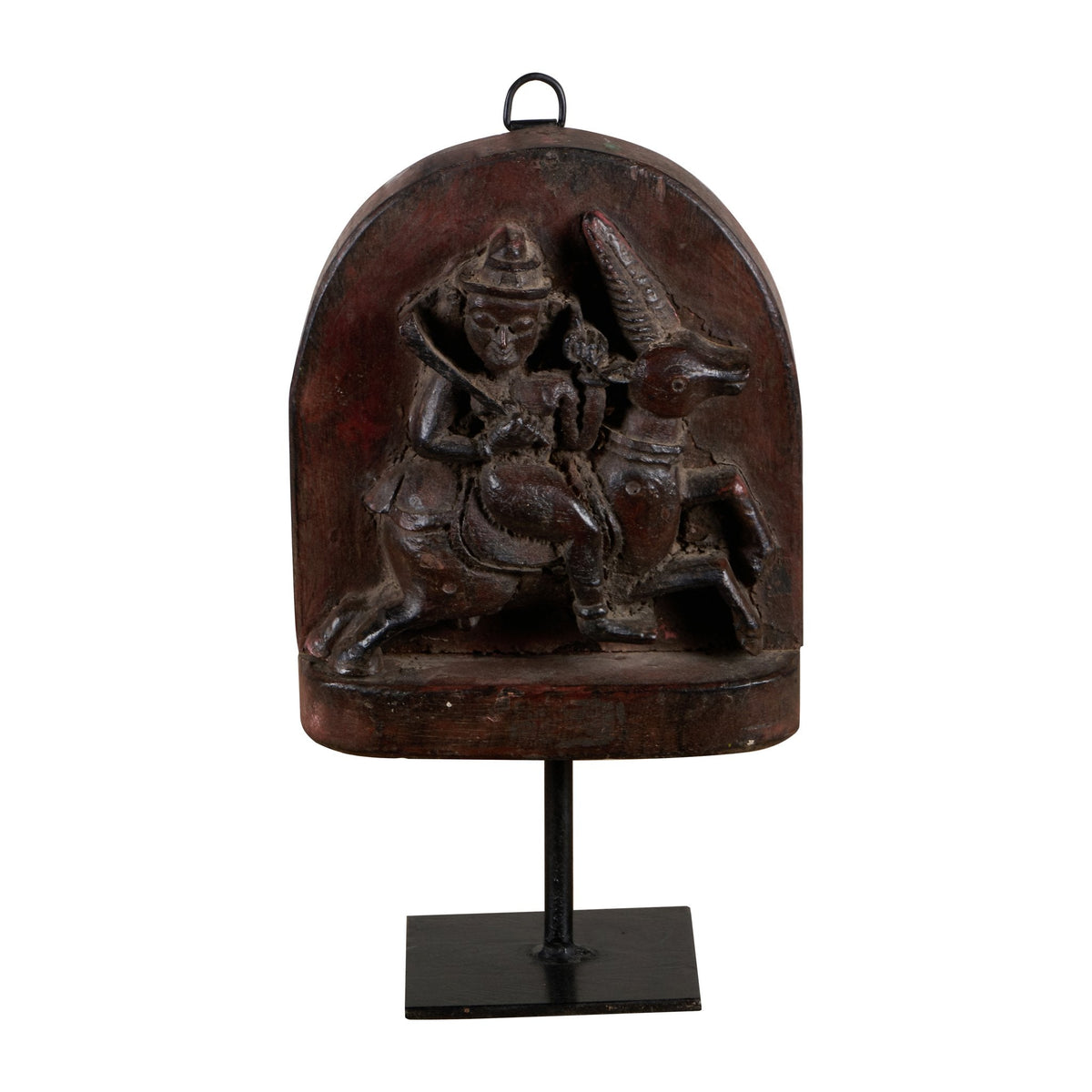 Teak Horse Rider Warrior Panel by Studio Vastu