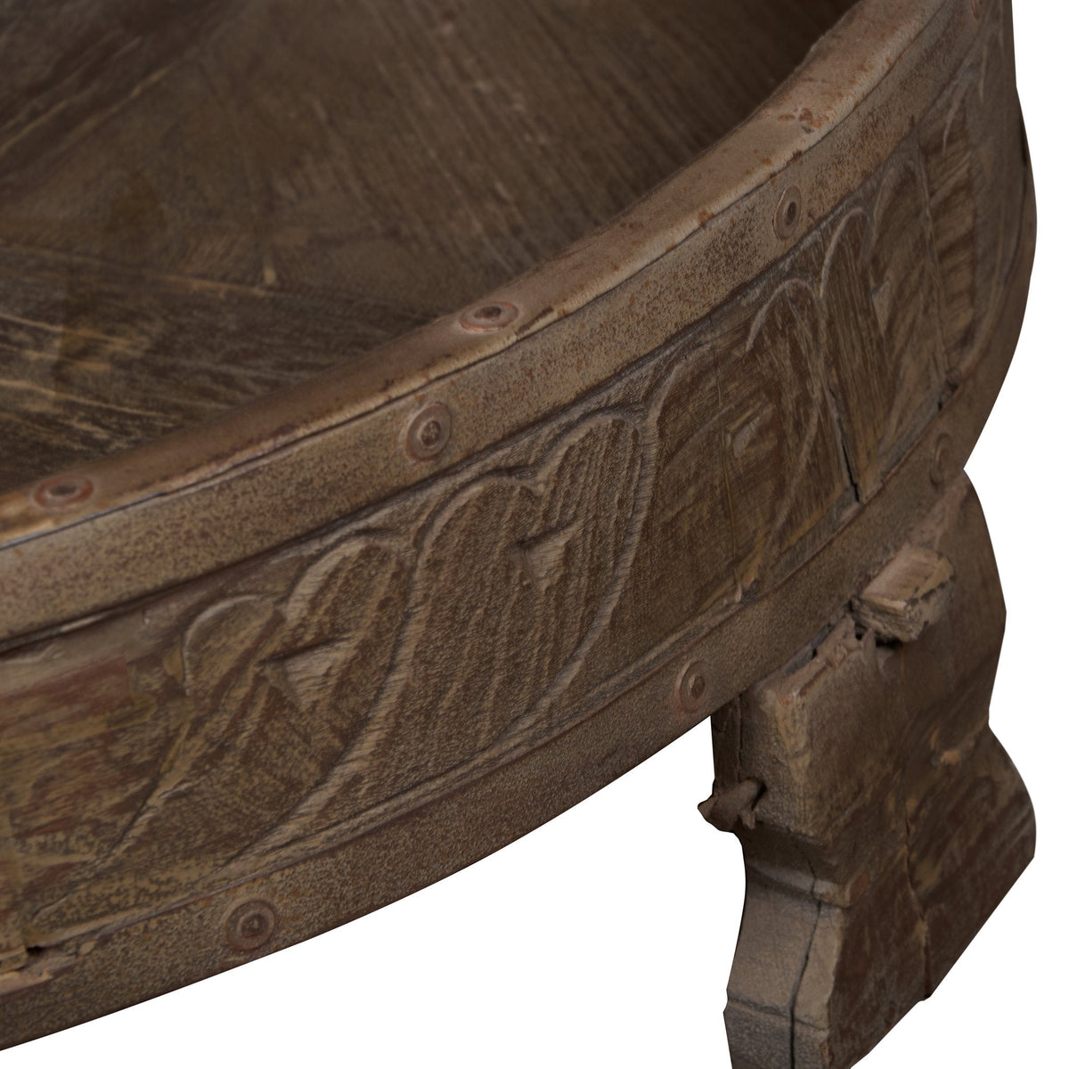 Teak Indian Chakki Table by Studio Vastu