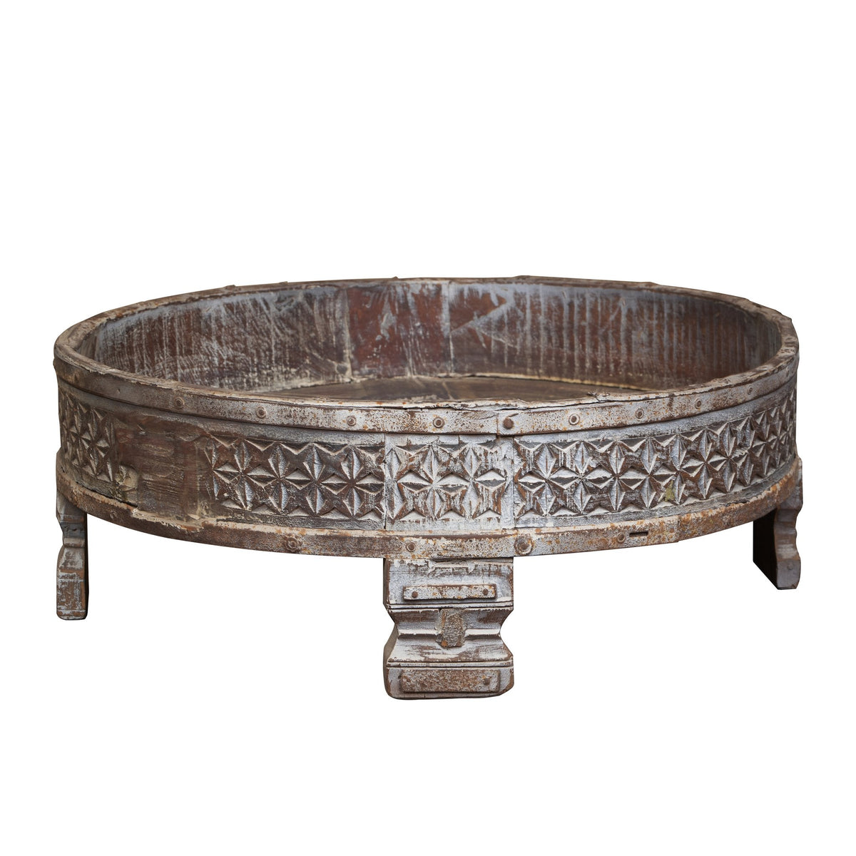 Teak Indian Chakki Table by Studio Vastu