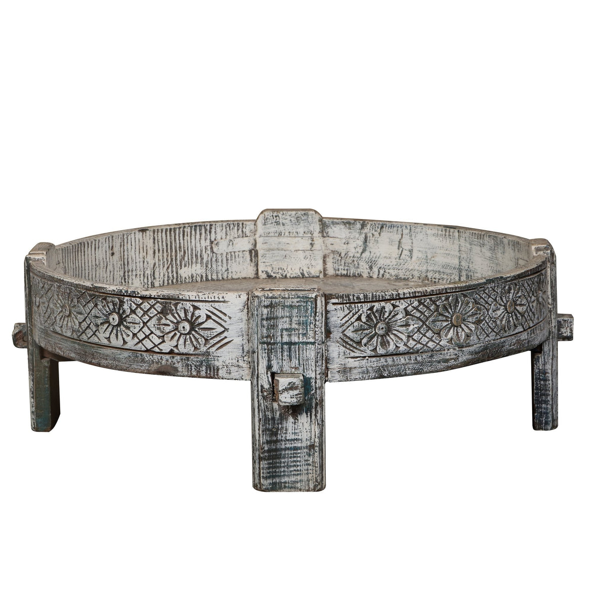 Teak Indian Chakki Table by Studio Vastu