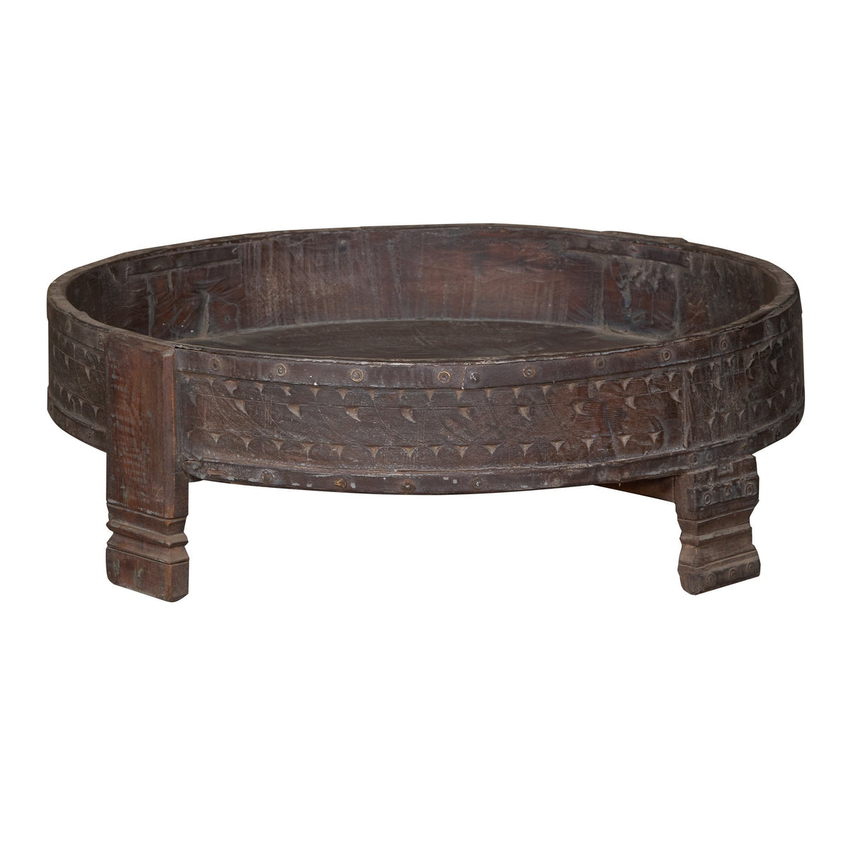 Teak Indian Chakki Table by Studio Vastu