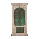 Teal & Whitewashed Jharokha Window by Studio Vastu