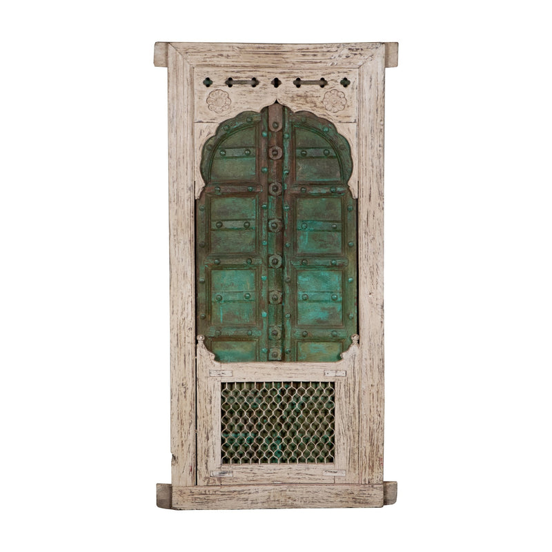 Teal & Whitewashed Jharokha Window by Studio Vastu
