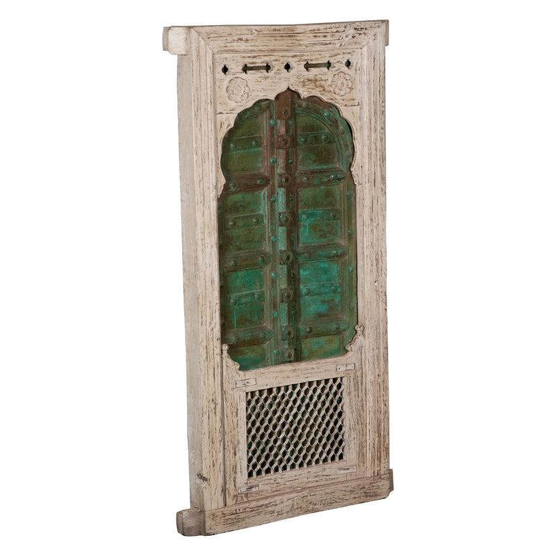 Teal & Whitewashed Jharokha Window by Studio Vastu