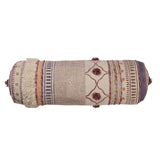 Textured Cotton Bolster Pillow with Tassels by Studio Vastu