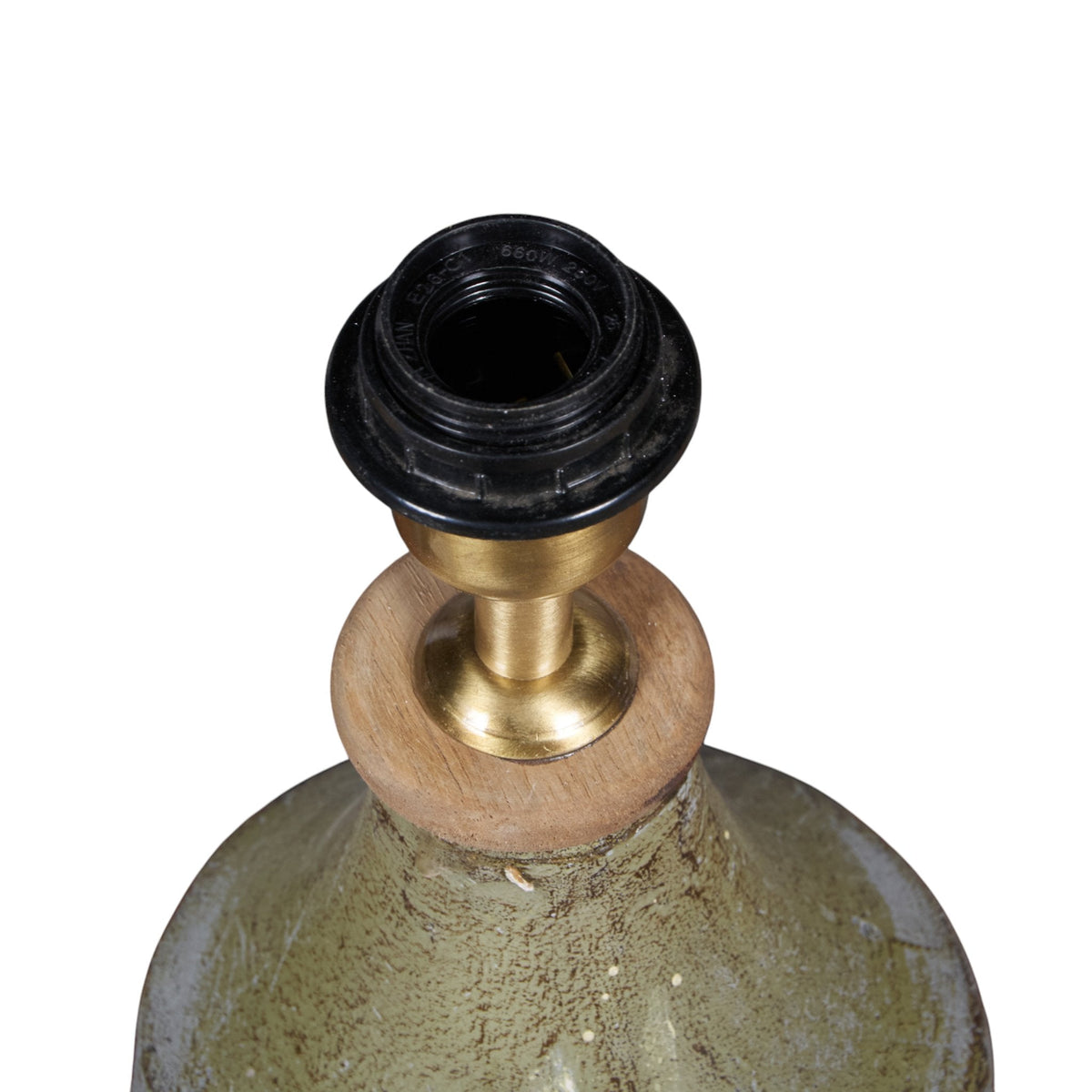 Textured Fluted Paper Mache Table Lamp by Studio Vastu