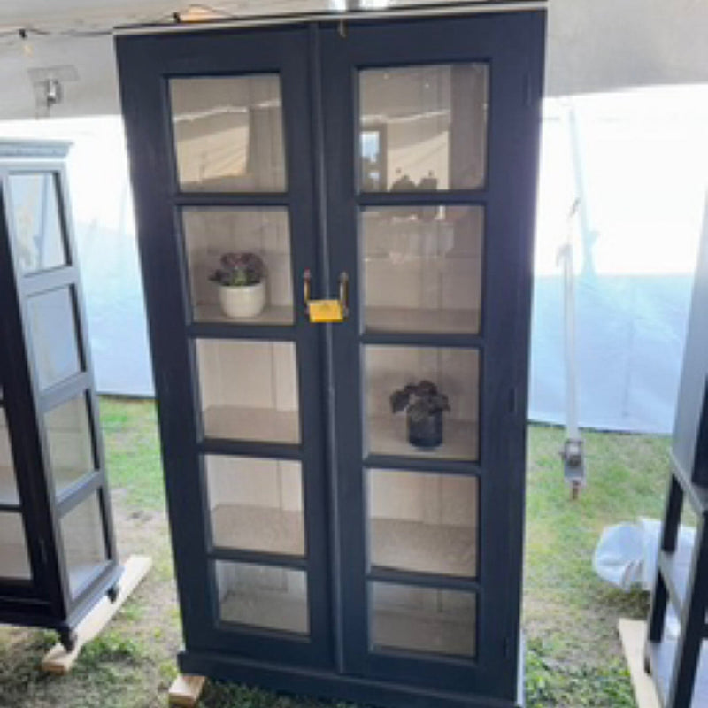 Timber Glass-Panel Display Cabinet by Studio Vastu
