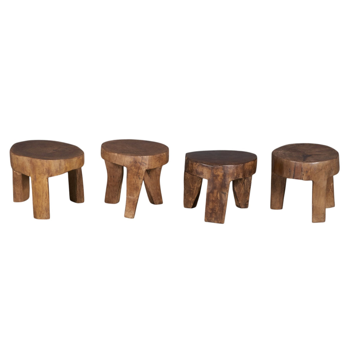 Timber Low Bajot Stool by Studio Vastu
