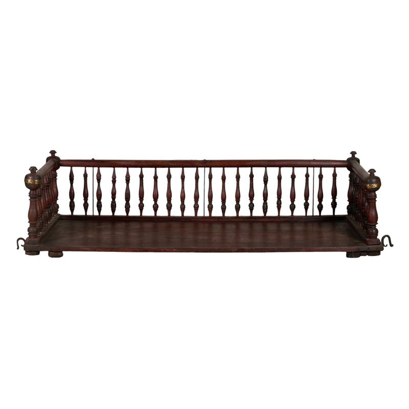 Turned Teak Spindle Jhula Swing by Studio Vastu