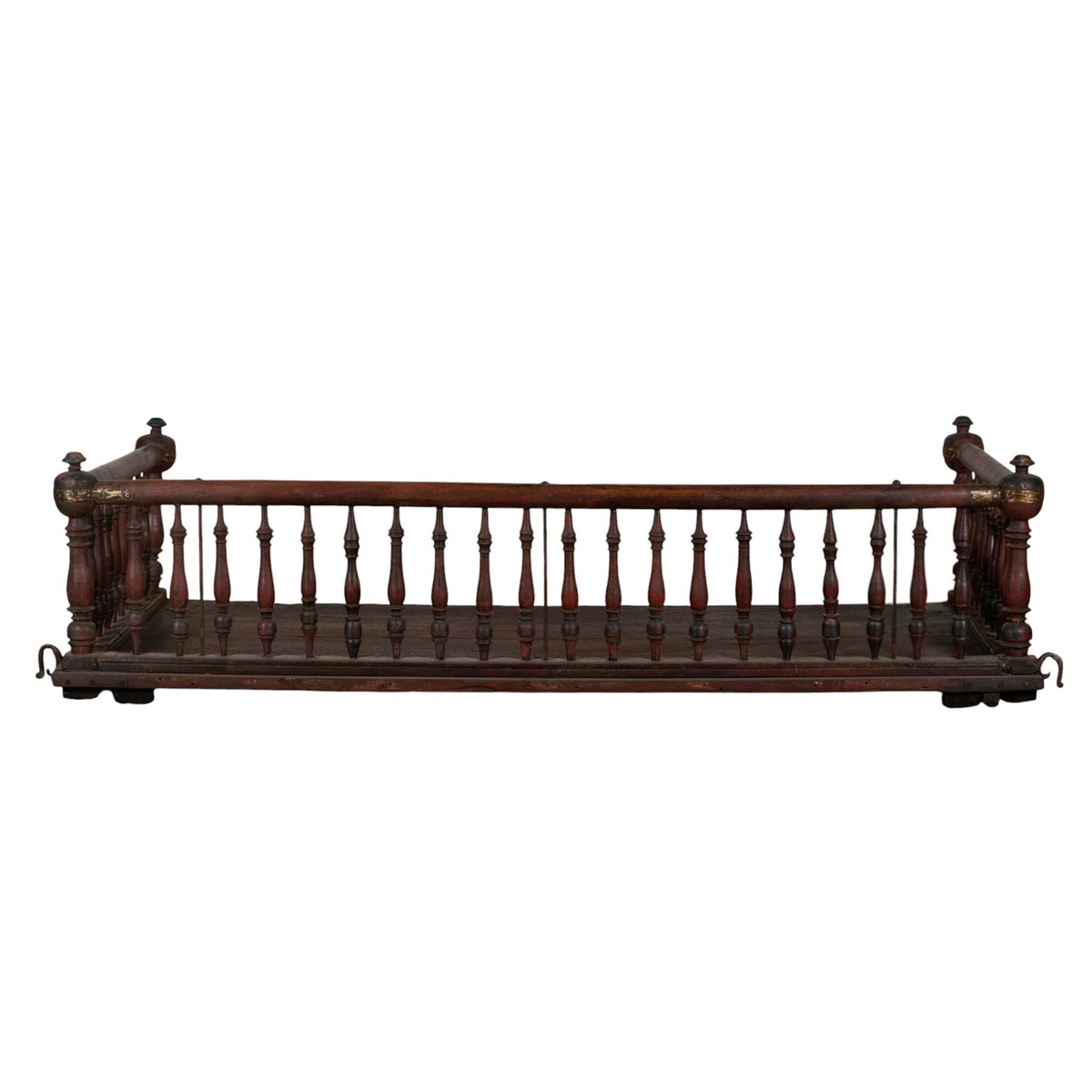 Turned Teak Spindle Jhula Swing by Studio Vastu