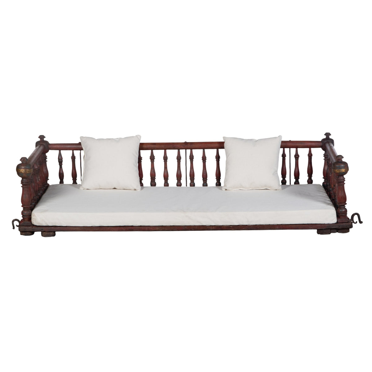Turned Teak Spindle Jhula Swing by Studio Vastu