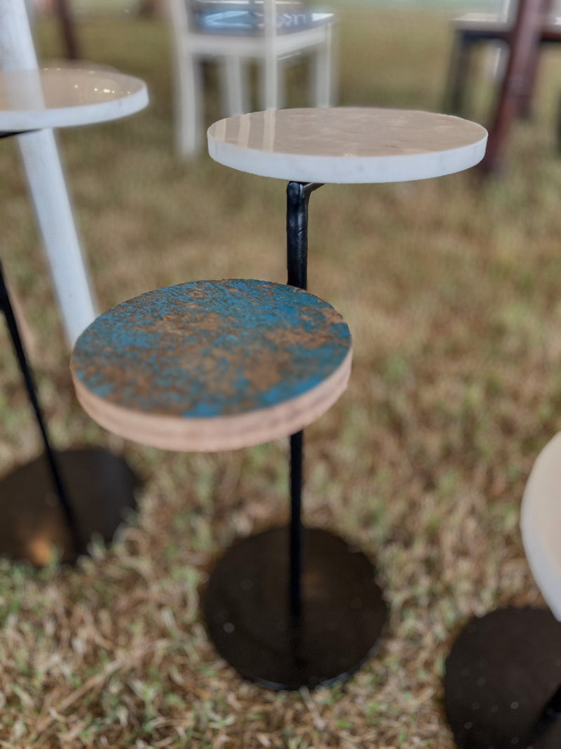 Two-Tier Sleeper Wood Side Table by Studio Vastu