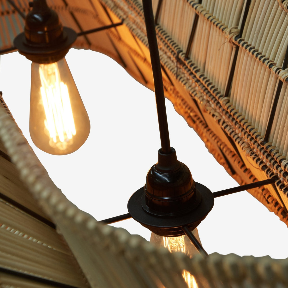 Wavy Cane Linear Chandelier by Studio Vastu