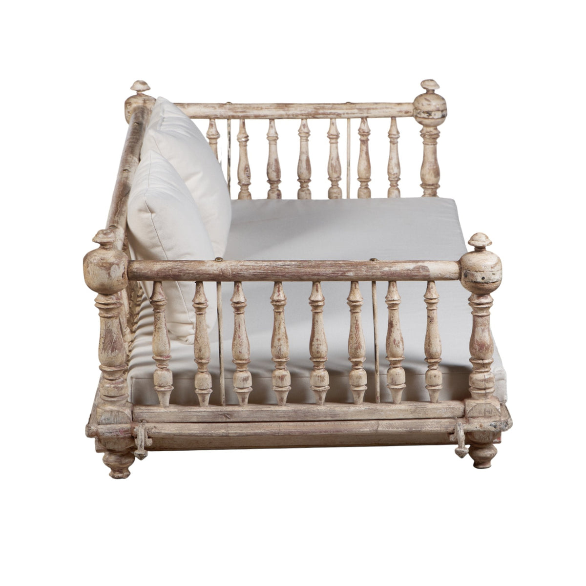 Whitewashed Teak Jhula Swing by Studio Vastu
