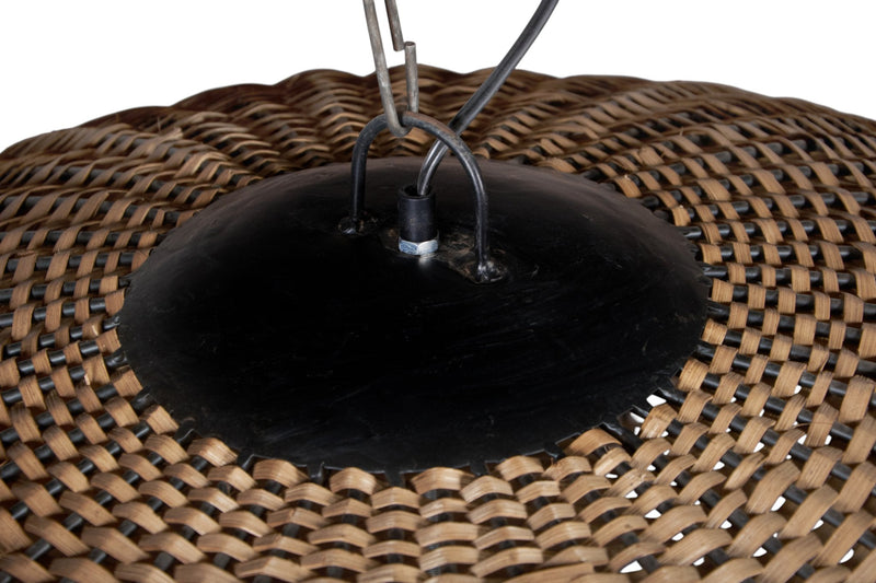 Woven Rattan Dome Pendant Light by Studio Vastu