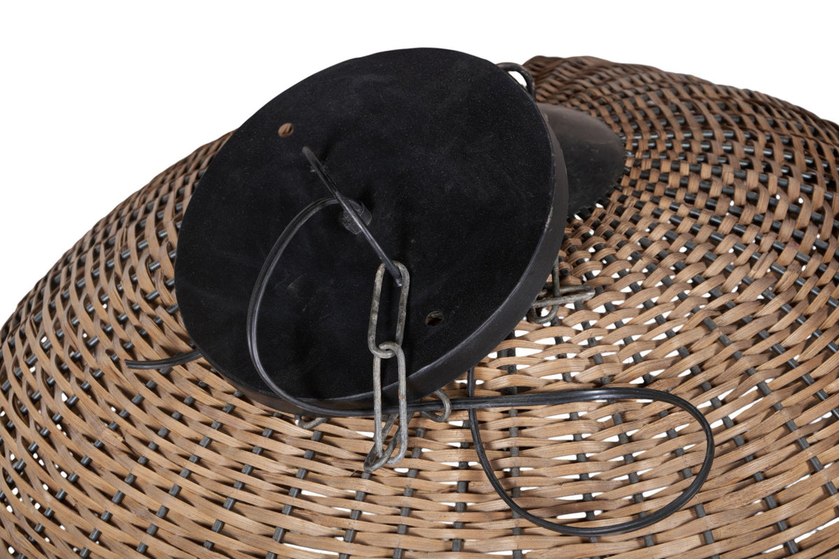 Woven Rattan Dome Pendant Light by Studio Vastu