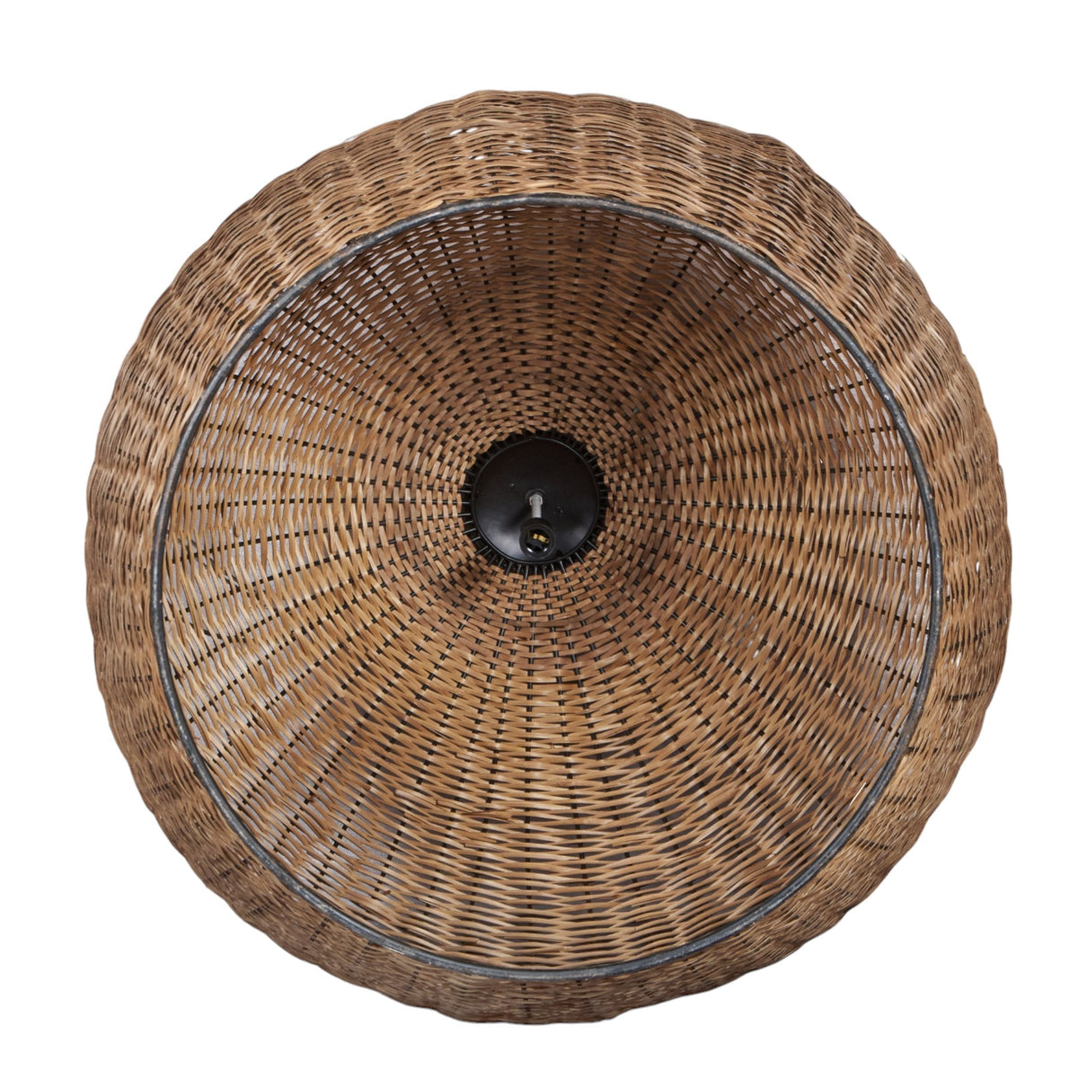 Woven Rattan Dome Pendant Light by Studio Vastu