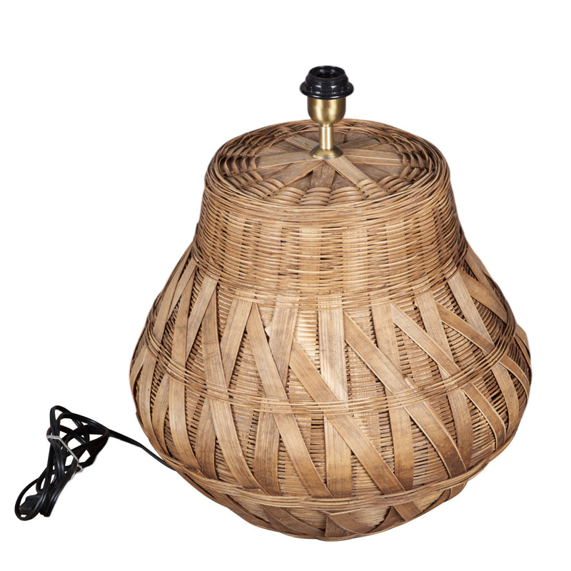 Woven Rattan Vessel Table Lamp by Studio Vastu