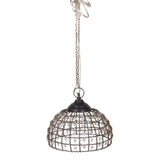 Woven Wire & Crystal Dome Pendant Light by Studio Vastu